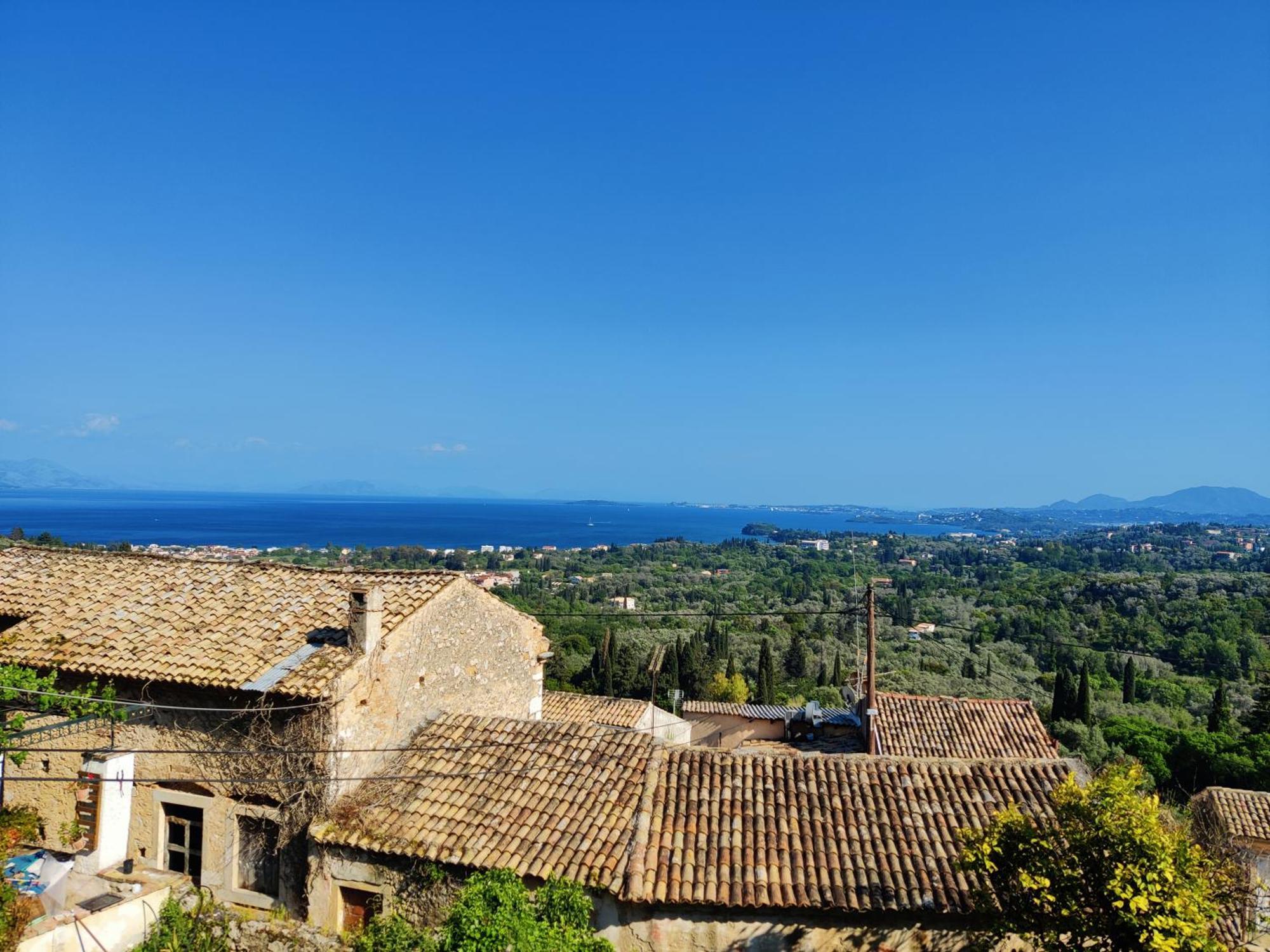 Corfu Sea View House - Live In Corfu Like A Local! Lägenhet Ágios Márkos Exteriör bild