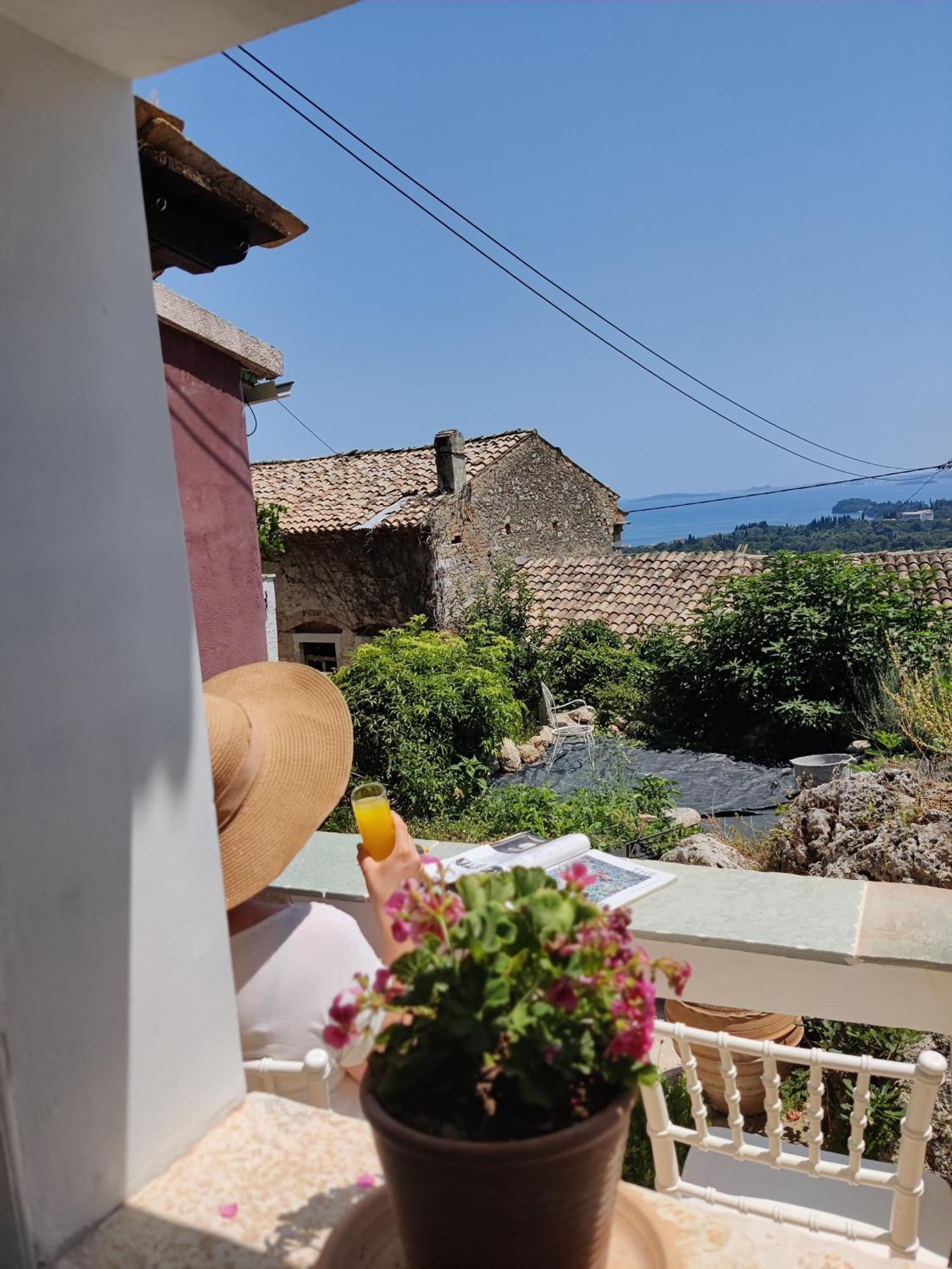 Corfu Sea View House - Live In Corfu Like A Local! Lägenhet Ágios Márkos Exteriör bild